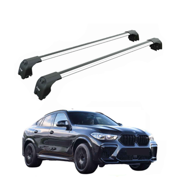 For Bmw X6 (G06) 2019-2024 Roof Rack Cross Bars Flush Rail, Silver