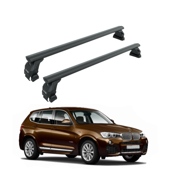 For Bmw X3 (F25) 2010-2017 Roof Rack Cross Bars Normal Roof Black
