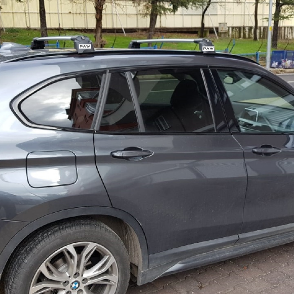 Für BMW X3 F25 2010–2018 Dachträgersystem, Aluminium-Querstange, Metallhalterung, bündige Schienen, schwarz