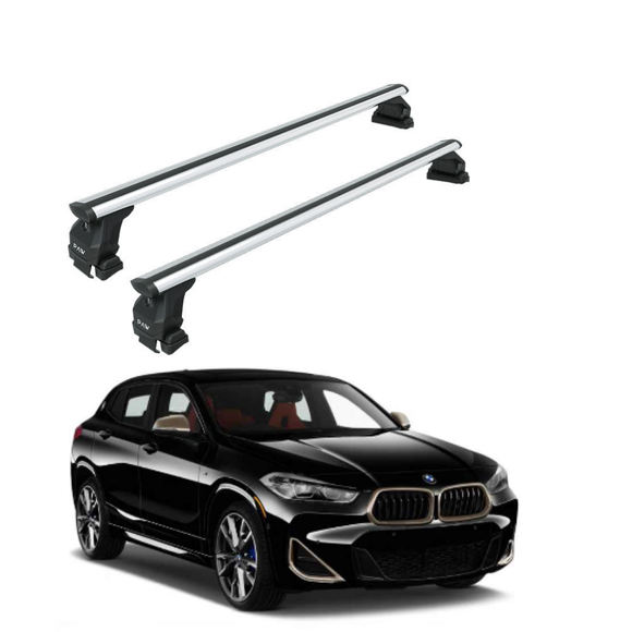 For Bmw X2 (F39) 2018-2023 Roof Back Cross Bars Normal Roof Silver