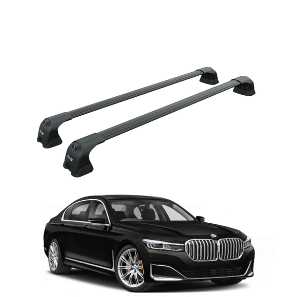 For Bmw 7 (G11) 2016-2022 Roof Rack Cross Bars Fix Point Black