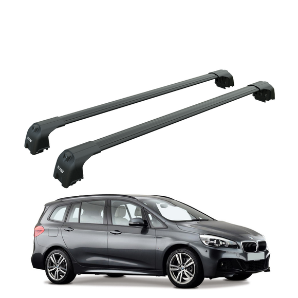 For Bmw 2 Series Grand Tourer (F46) 2014-2021 Roof Rack System,Flush Roof, Black