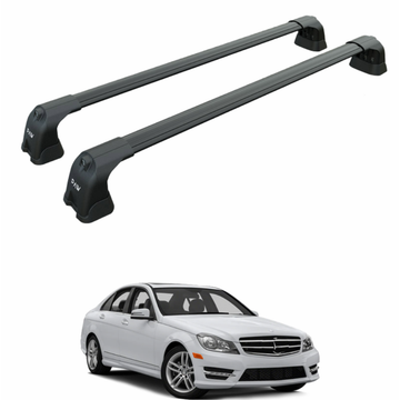 For Mercedes E Sedan W212 (2013-2017) Roof Rack Cross Bars Fix Point Black