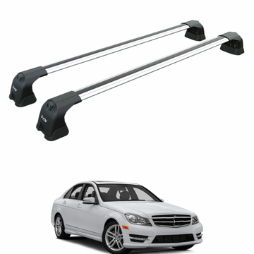 For Mercedes E Sedan W212 (2013-2017) Roof Rack Cross Bars Fix Point Silver