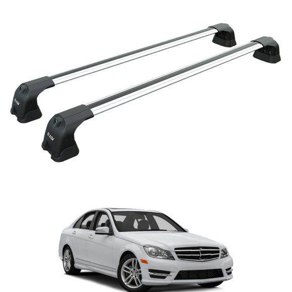 For Mercedes E Sedan W212 (2013-2017) Roof Rack Cross Bars Fix Point Silver