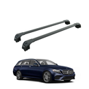 For Mercedes E Class Wagon S213 2016-2023 Roof Rack Cross Bars Flush Rail, Black-1