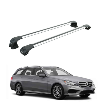For Mercedes E Wagon S212 2010-2016 Roof Rack Cross Bars Raised Rail Silver