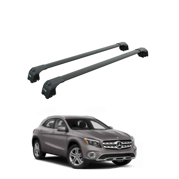 For Mercedes GLA (X156) 2013-2020 Roof Rack Cross Bars Flush Rail Black