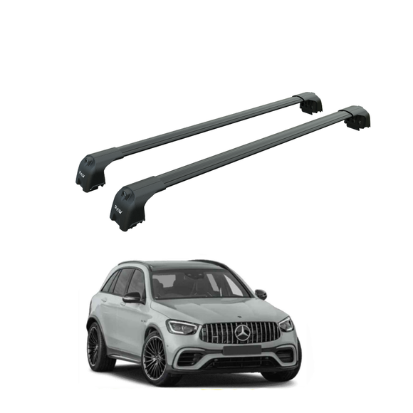 For Mercedes GLC (X254) 2022-2026 Roof Rack Cross Bars Flush Rail, Black