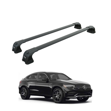 For Mercedes Benz GLC Coupe (C254) 2022-2026 Roof Rack Cross Bars Fix Point Black