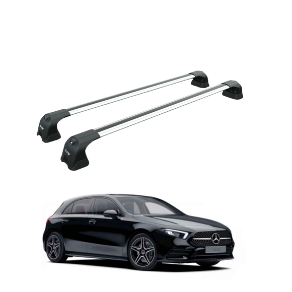 For Mercedes Benz A HB W177 2018-2026 Roof Rack Cross Bars Fix Point Silver