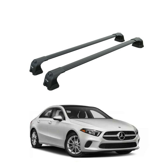 For Mercedes A Sedan W177 2018-2026 Roof Rack Cross Bars Fix Point Black