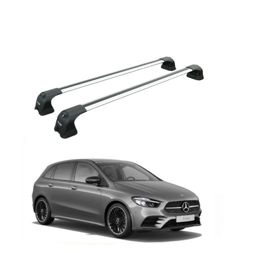 Für Mercedes B-Klasse W247 Dachträger Querträger Reling Top Träger Alu Fix Point Pro 3 Schwarz