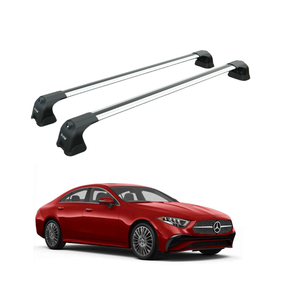For Mercedes Benz CLS C257 2019-2021 Roof Rack Cross Bars Metal Bracket Fix Point Silver