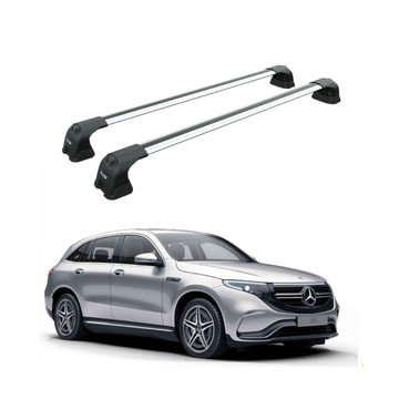 For Mercedes Benz EQC (N293) 2019-2026 Roof Rack Cross Bars Fix Point Silver