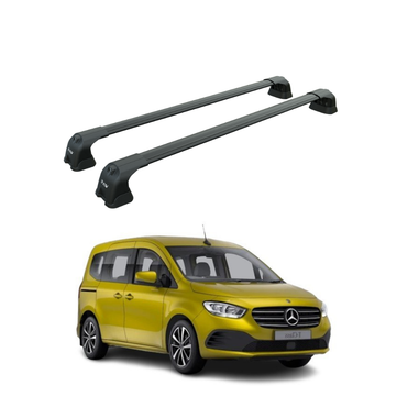 For Mercedes Benz T 2022-2026 Roof Rack Cross Bars Metal Bracket Fix Point, Black