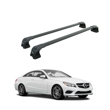 For Mercedes Benz E Coupe C207 2010-2018 Roof Rack Cross Bars Fix Point Black