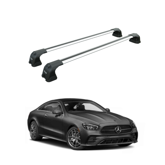 For Mercedes Benz E Coupe C238 2018-2025 Roof Rack Cross Bars Fix Point Silver