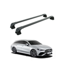 Für Mercedes C-Serie Limousine W205 2014–2021, Dachträgersystem, Träger, Querträger, Aluminium, abschließbar, hochwertige Metallhalterung, schwarz-1