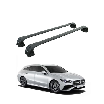For Mercedes CLA SW (2013-2019) Roof Rack Cross Bars Fix Point Black