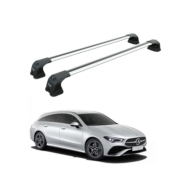 For Mercedes CLA SW (2013-2019) Roof Rack Cross Bars Fix Point Silver