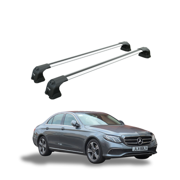 For Mercedes E Sedan W213 2017-2023 Roof Rack Cross Bars Fix Point Silver