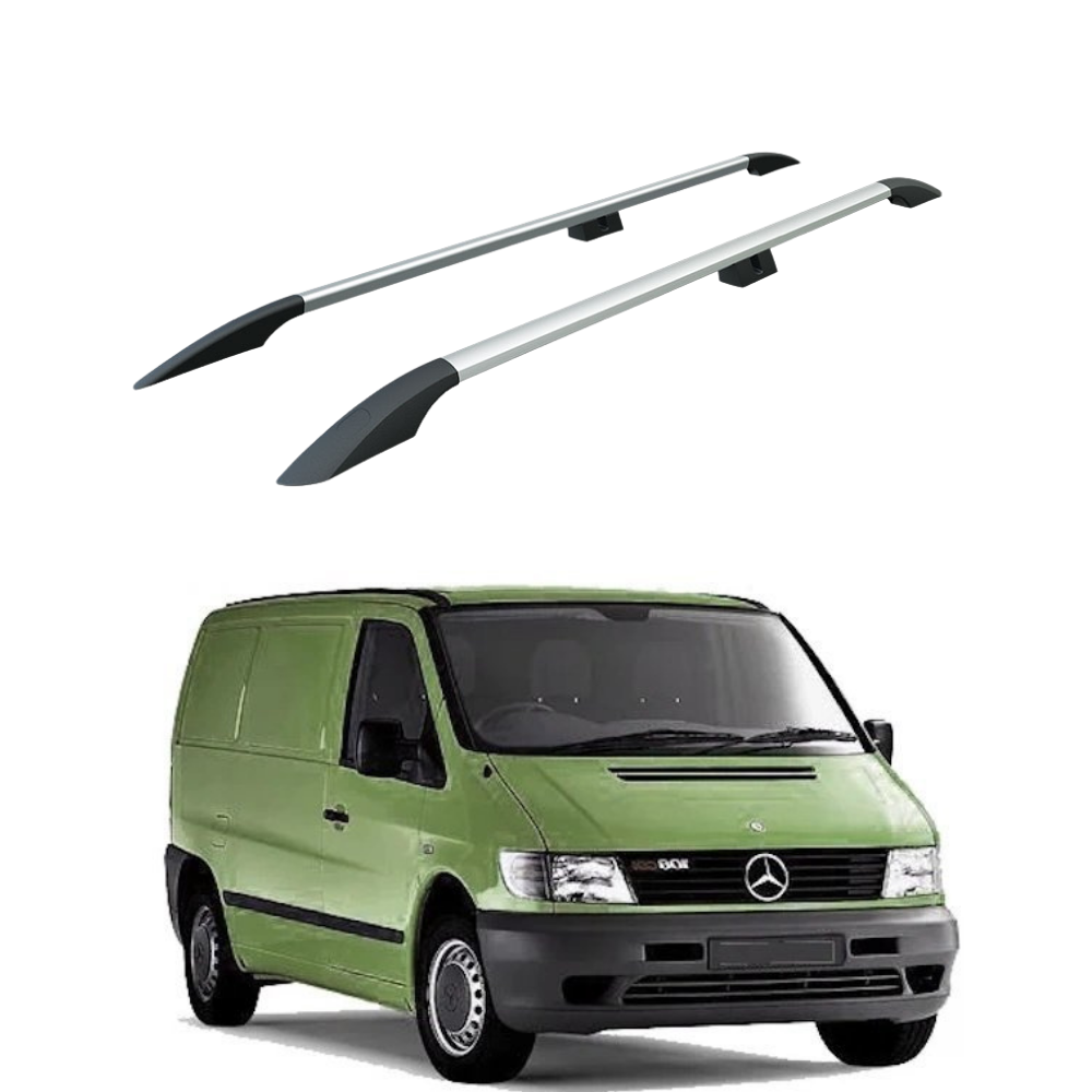 For Mercedes Metris W638 LWB 1996-2003 Roof Side Rails, Silver
