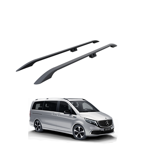 For Mercedes EQV 2019-Up Roof Side Rails Ultimate Style, Black
