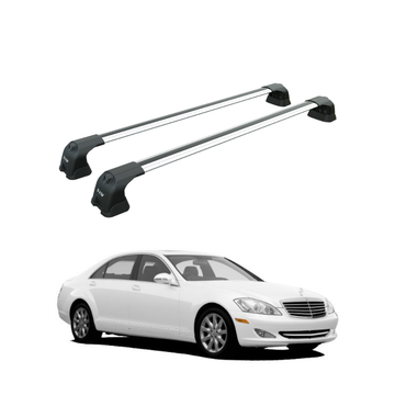 For Mercedes S-Class W221 2005-2013 Roof Rack Cross Bars Fix Point, Silver