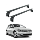 Für Volkswagen Golf 5D 2012–20 Dachträger, Querträger, Metallhalterung, normales Dach, Alu, Schwarz-1