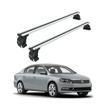 Für Volkswagen Passat B7 2011–15 Dachträger, Querträger, Metallhalterung, Fixpunkt, Alu, Silber