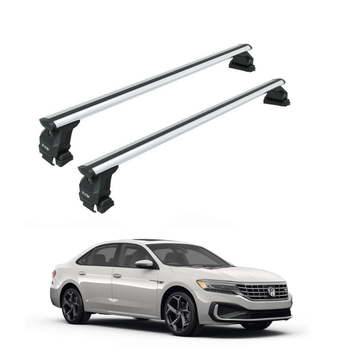 Für Volkswagen Passat B6 2015-Up Dachträger Querstange Metallhalterung Normales Dach Silber