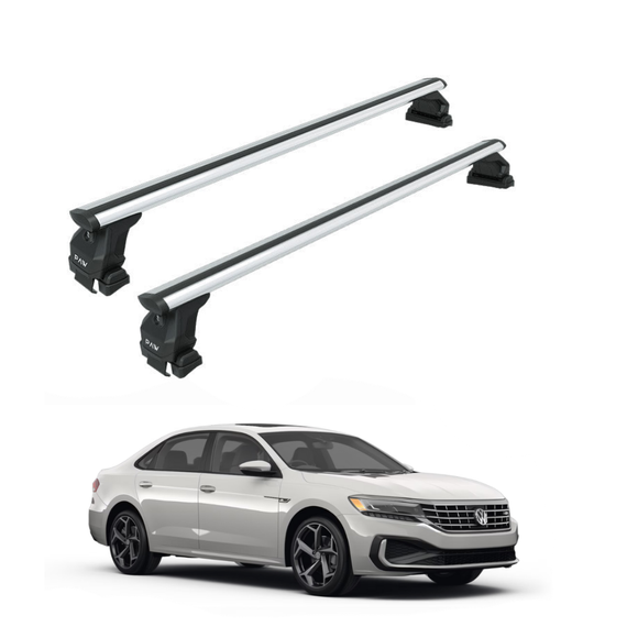 Für Volkswagen Passat B6 2015-Up Dachträger Querstange Metallhalterung Normales Dach Silber