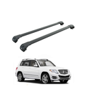 For Mercedes Benz GLK X204 2009-2015 Roof Rack Cross Bars Raised Rail, Black-1