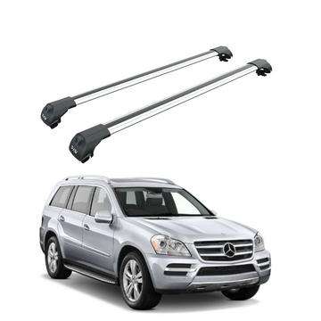 For Mercedes GL X164 2006-2014 Roof Rack Cross Bars Raised Rail Silver