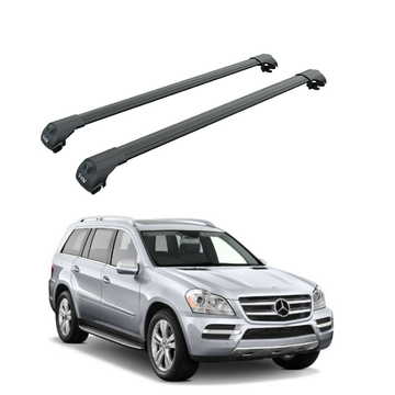 For Mercedes GL X164 2006-2014 Roof Rack Cross Bars Raised Rail Black