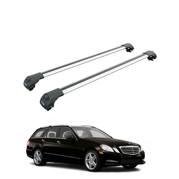 For Mercedes C Estate 2001-2014 Roof Rack Cross Bars Raised Rail Silver