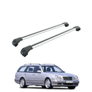 For Mercedes E Class Wagon S210 1996-2002 Roof Rack Cross Bars Raised Rail Silver-1