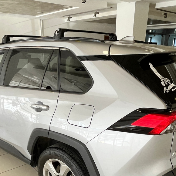 Für Subaru Solterra 2023-Up Dachträger Querträger Metallhalterung Flush Rail Alu Schwarz