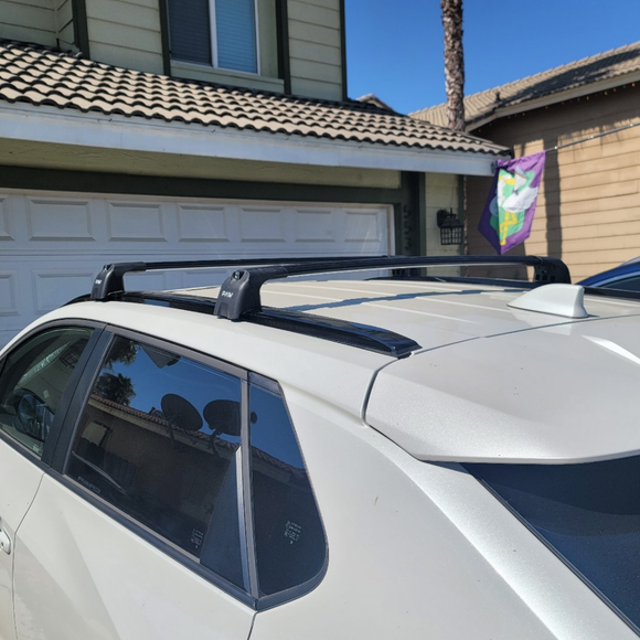 For Toyota RAV4 Gen5 XA50 (2018-2025) Roof Rack Cross Bars Flush Rail, Silver