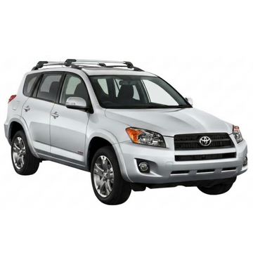 For Toyota RAV4 2006-2012 Roof Rack Cross Bar Raised Rail Alu Black - 0