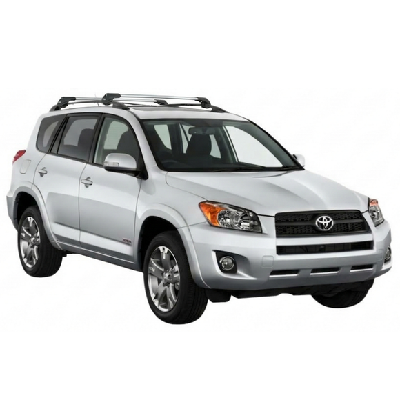 For Toyota RAV4 2006-2012 Roof Rack Cross Bar Raised Rail Alu Silver