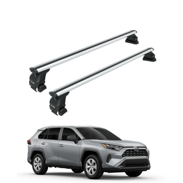 Für Toyota Rav 4 2018-Up Dachträger Querträger Metallhalterung Normales Dach Alu Silber