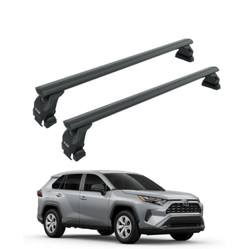 Für Toyota Rav 4 2018-Up Dachträger Querträger Metallhalterung Normales Dach Alu Schwarz