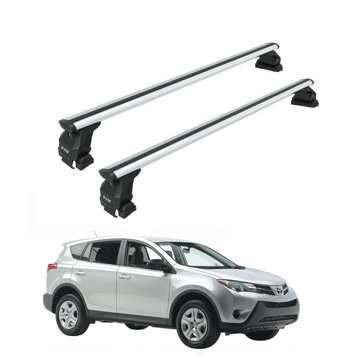 Für Toyota Rav 4 2013–18 Dachträger, Querträger, Metallhalterung, normales Dach, Alu, Silber