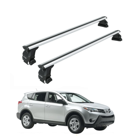 Für Toyota Rav 4 2013–18 Dachträger, Querträger, Metallhalterung, normales Dach, Alu, Silber