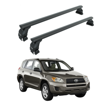 For Toyota RAV4 2006-2012 Roof Rack Cross Bars Normal Roof Alu Black