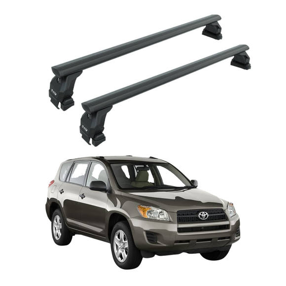 For Toyota RAV4 2006-2012 Roof Rack Cross Bars Normal Roof Alu Black