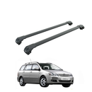 For Toyota Corolla Wagon 2004-2007 Roof Rack Cross Bars Raised Rail Alu Black-1