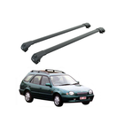 For Toyota Corolla Wagon 1997-2000 Roof Rack Cross Bars Raised Rail Alu Black-1